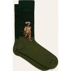 HotSox - Skarpety The Night Watch Lieutenant. Zielone skarpetki męskie HotSox, bez wzorów, z elastanu. Za 49,90 zł.