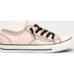 Answear - Tenisówki Ideal Shoes. Różowe trampki i tenisówki damskie ANSWEAR, bez wzorów, z gumy, bez zapięcia. W wyprzedaży za 49,90 zł.