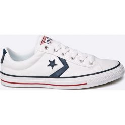 Converse - Tenisówki. Białe trampki męskie marki Converse, z materiału, na sznurówki. W wyprzedaży za 229,90 zł.