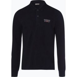 Napapijri - Męska koszulka polo – Erthow, niebieski. Niebieskie koszulki polo Napapijri, l, z długim rękawem. Za 349,95 zł.