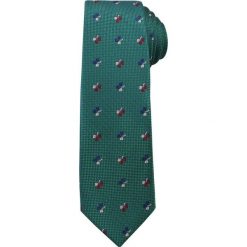 Modny i Elegancki Krawat Alties - Zieleń w Drobne Kwiatki KRALTS0168. Niebieskie krawaty męskie Alties, w kwiaty, z tkaniny, eleganckie. Za 40,00 zł.