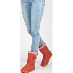 Buty zimowe damskie: Pomarańczowe śniegowce mukluki