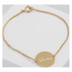 Bransoletki damskie na nogę: MALAIKARAISS BRACELET PLAQUETTE THUNDER Bransoletka goldcoloured