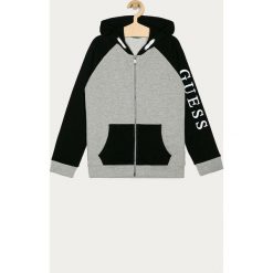 Guess Jeans - Bluza dziecięca 116-176 cm. Czerwone bluzy chłopięce Guess Jeans, z aplikacjami, z bawełny, bez rękawów, z kapturem. Za 219,90 zł.