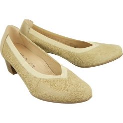 ALPINA 8359-7 FAUNA sabia/beige/avo, czółenka damskie. Brązowe czółenka damskie Alpina, bez wzorów, ze skóry, bez obcasa, na obcasie. Za 269,90 zł.