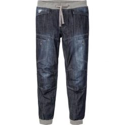 Dżinsy ze ściągaczem w prążek Regular Fit Straight bonprix ciemnoniebieski "stone". Niebieskie jeansy męskie bonprix, m, bez wzorów. Za 149,99 zł.