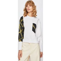 Silvian Heach - Bluza. Białe bluzy damskie Silvian Heach, s, z nadrukiem, z elastanu, bez rękawów, bez kaptura. W wyprzedaży za 219,90 zł.