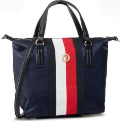 Torebka TOMMY HILFIGER - Poppy Small Tote Corp AW0AW08336 0GY. Niebieskie torebki klasyczne damskie TOMMY HILFIGER, bez wzorów, z materiału, klasyczne, bez dodatków. W wyprzedaży za 239,00 zł.