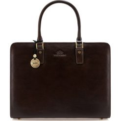 Torba na laptopa. Czarne torby na laptopa Wittchen, w paski, ze skóry. W wyprzedaży za 699,90 zł.
