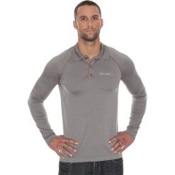 Brubeck Koszulka męska polo Prestige z długim rękawem szara r. M (LS10620). Szare koszulki sportowe męskie marki Brubeck, m, z długim rękawem. Za 215,89 zł.