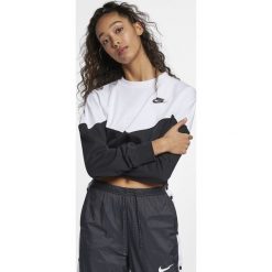 Nike Sportswear Heritage Bluza Czarny Biały. Czarne bluzy damskie Nike, m, bez wzorów, z bawełny, bez rękawów, bez kaptura. Za 223,95 zł.