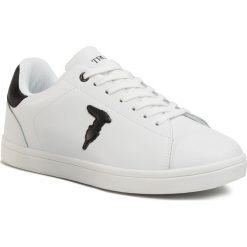 Sneakersy TRUSSARDI JEANS - 77A00241 W601. Białe sneakersy męskie Trussardi Jeans, na co dzień, bez wzorów, z jeansu, eleganckie, bez zapięcia. W wyprzedaży za 349,00 zł.