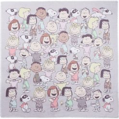 Chusty damskie: Chusta „Peanuts” w kolorze szarym – 110 x 110 cm