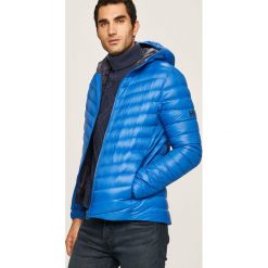 Helly Hansen - Kurtka puchowa. Niebieskie płaszcze męskie Helly Hansen, s, bez wzorów, z materiału, krótkie, z kapturem. Za 999,90 zł.