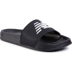 Klapki NEW BALANCE - SWF200B1 Czarny. Czarne klapki damskie New Balance, bez wzorów, ze skóry ekologicznej, bez obcasa. W wyprzedaży za 99,00 zł.