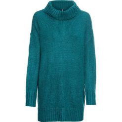 Sweter z golfem bonprix kobaltowo-czarny melanż. Niebieskie golfy damskie marki bonprix, melanż. Za 109,99 zł.