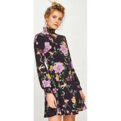 Answear - Sukienka. Szare sukienki mini ANSWEAR, na co dzień, l, z poliesteru, casualowe, rozkloszowane. Za 149,90 zł.