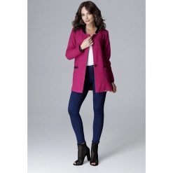 Stylowa kurtka ze stójką z wstawkami z eko-skóry. Kurtki damskie Made in Poland, bez wzorów, z elastanu, eleganckie, bez kaptura. Za 269,00 zł.