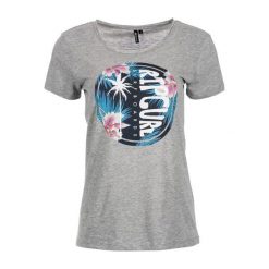 Rip Curl T-Shirt Damski Xs Szary. Szare koszulki damskie marki Rip Curl, xs, z nadrukiem, bez kołnierzyka, bez rękawów. W wyprzedaży za 93,00 zł.
