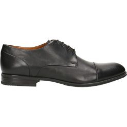 Półbuty CHUCK. Czarne buty wizytowe męskie Gino Rossi, bez wzorów, ze skóry, eleganckie, bez zapięcia. Za 299,90 zł.