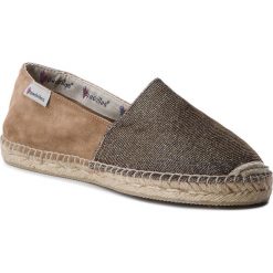 Espadryle ESPADRILLES - Alparga.3C 20305-21779-1 Ante Camel. Pomarańczowe espadryle damskie marki Espadrilles, bez wzorów, ze skóry, bez obcasa, na płaskiej podeszwie. W wyprzedaży za 169,00 zł.