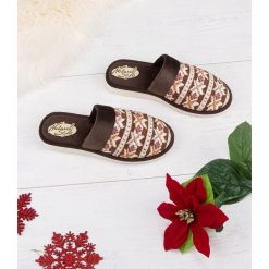 Kapcie damskie Natural Style NS-073 Brązowe. Pomarańczowe kapcie damskie NATURAL STYLE, z bawełny. Za 30,00 zł.