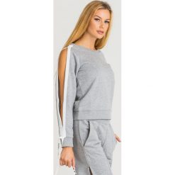BLUZA Patrizia Pepe. Szare bluzy damskie Patrizia Pepe, s, z nadrukiem, bez rękawów, bez kaptura. Za 473,40 zł.