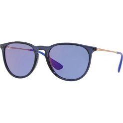 Ray-Ban - Okulary Erika. Niebieskie okulary przeciwsłoneczne damskie Ray-Ban, owalne. W wyprzedaży za 449,90 zł.