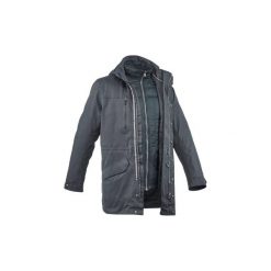 Kurtka turystyczna RainWarm 900 3 w 1 męska. Brązowe kurtki męskie marki SOLOGNAC, l, z materiału. Za 499,99 zł.