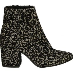 Botki - 2097 BRON-ORO. Czarne botki damskie marki Venezia, z materiału. Za 299,00 zł.