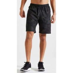 Spodenki fitness cardio FST 120 męskie. Brązowe spodenki sportowe męskie DOMYOS, s, bez wzorów, z elastanu, na fitness i siłownię. Za 39,99 zł.