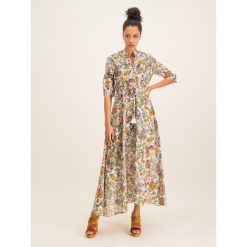 Sukienka letnia Tory Burch Printed 58301. Sukienki damskie Tory Burch, na lato, m, bez wzorów, z bawełny, bez kołnierzyka, bez rękawów. W wyprzedaży za 1099,00 zł.
