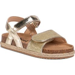 Espadryle XTI - 57058 Gold. Żółte sandały dziewczęce Xti, ze skóry ekologicznej, bez zapięcia. Za 129,00 zł.