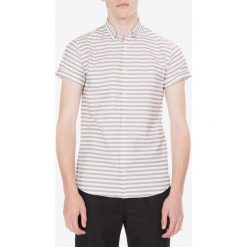 Jack & Jones Elverson Koszula Biały Brązowy. Pomarańczowe koszule męskie Jack & Jones, s, w paski, z bawełny, bez kołnierzyka, z krótkim rękawem. Za 188,95 zł.