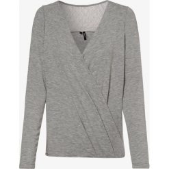 Vero Moda - Damska koszulka z długim rękawem – Vmhoney, szary. Szare koszulki damskie Vero Moda, m, w koronkowe wzory, z koronki, bez kołnierzyka. Za 89,95 zł.