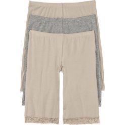 Reformy damskie bonprix cielisty + jasnoszary melanż. Brązowe majtki damskie bonprix, z koronki. Za 53,97 zł.