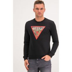 Bluza Guess M94Q46 K92H0. Czarne bluzy męskie Guess, xl, z aplikacjami, z bawełny, bez kołnierzyka, bez rękawów, bez kaptura. W wyprzedaży za 179,00 zł.