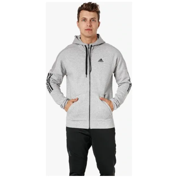 Adidas Bluza M Sid Lgo Fz Fl , szary, rozmiar S. Szare bluzy męskie Adidas, s, bez wzorów, z bawełny, sportowe, z kapturem, bez rękawów, bez kaptura. W wyprzedaży za 199,99 zł.