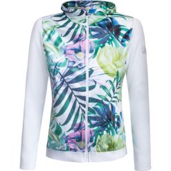 Bluza NEWLAND Biały|Multikolor|Print. Białe bluzy damskie marki Newland, s, z aplikacjami, z dzianiny, bez rękawów, z kapturem. W wyprzedaży za 462,00 zł.