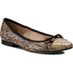 Baleriny damskie: Baleriny A.J.F. – 00971 Beż Snake 692/Zamsz