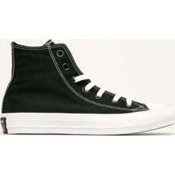 Converse - Trampki. Czarne trampki i tenisówki damskie Converse, bez wzorów, z gumy, na sznurówki. W wyprzedaży za 229,90 zł.