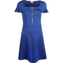 Pinko Sukienka "Croma". Sukienki damskie Pinko, w koronkowe wzory, z tkaniny, bez kołnierzyka, z krótkim rękawem, krótkie, mini, dopasowane. Za 379,00 zł.