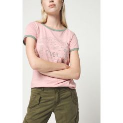 O'Neill Audra Koszulka Beżowy. Brązowe koszulki damskie O'Neill, l, z haftami, z bawełny, bez kołnierzyka. Za 111,95 zł.