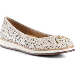 Buty damskie. Szare baleriny damskie Wittchen, bez wzorów, ze skóry, bez obcasa. W wyprzedaży za 249,90 zł.