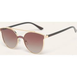 Answear - Okulary przeciwsłoneczne. Pomarańczowe okulary przeciwsłoneczne damskie ANSWEAR. Za 49,90 zł.