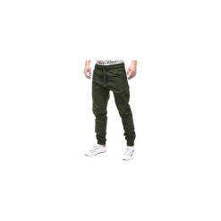 Joggery męskie: SPODNIE MĘSKIE JOGGERY P205 – ZIELONE