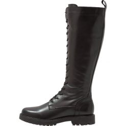Buty zimowe damskie: Zign Kozaki sznurowane black