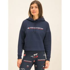 Bluza Tommy Sport Cropped Fleece S10S100360. Czerwone bluzy sportowe damskie Tommy Sport, s, bez wzorów, z elastanu, bez rękawów, bez kaptura. Za 359,00 zł.