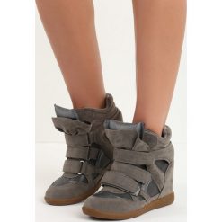 Sneakersy damskie: Ciemnoszare Sneakersy Dopio