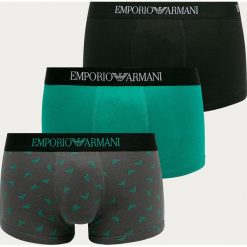 Emporio Armani - Bokserki (3-pack). Szare bokserki męskie Emporio Armani, s, z nadrukiem, z elastanu. W wyprzedaży za 149,90 zł.